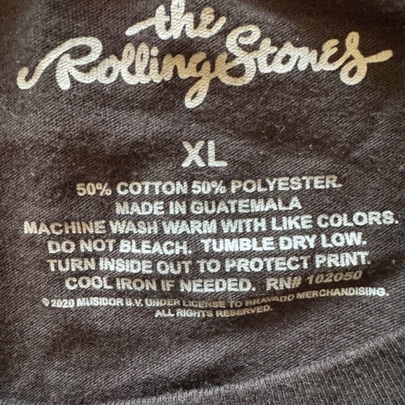 Black Rolling Stones Unisex TShirt - Picture 3 of 3
